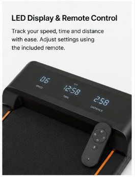Under Desk Walking Pad Treadmill – Portable Home & Office Treadmill with Remote & LED Display (2.5HP, 265 lbs)